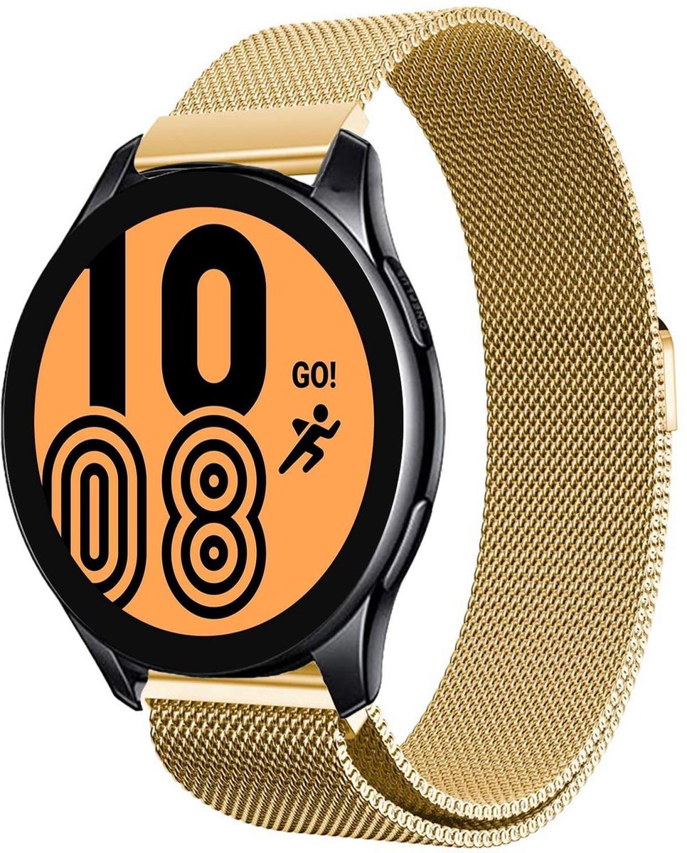 Bandje geschikt voor Samsung Watch 4 40 mm - Goud Milanese Band