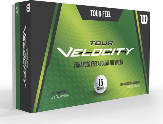 Wilson Tour Velocity 2020 Soft Golfballen - 15 Stuks
