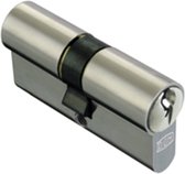DOM Cylindre de porte Plura 333 SKG ** 30,5 / 45,5 mm (1 côté allongé 15 mm), jeu de 4 pièces à clé identique.