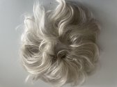 Mega Hair Bun extra dik haarstuk Messy Bun crunchie knot 90gram white  blond