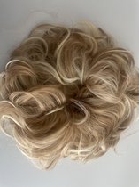 Mega Hair Bun extra dik haarstuk Messy Bun crunchie knot 90gram highlighted  blond