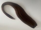 Hair Weave weft human hair voor weaving,clip in extensions & microings 70cm 100gram donker bruin