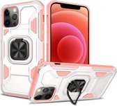 Knight Cool Series pc + TPU schokbestendig hoesje met magnetische ringhouder voor iPhone 11 Pro (zilver + perzikroze)