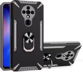 Voor Tecno Spark 6 PC + TPU-beschermhoes met 360 graden draaibare ringhouder (grijs)