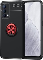 Voor OPPO Realme GT Master metalen ringhouder 360 graden roterende TPU-hoes (zwart + rood)