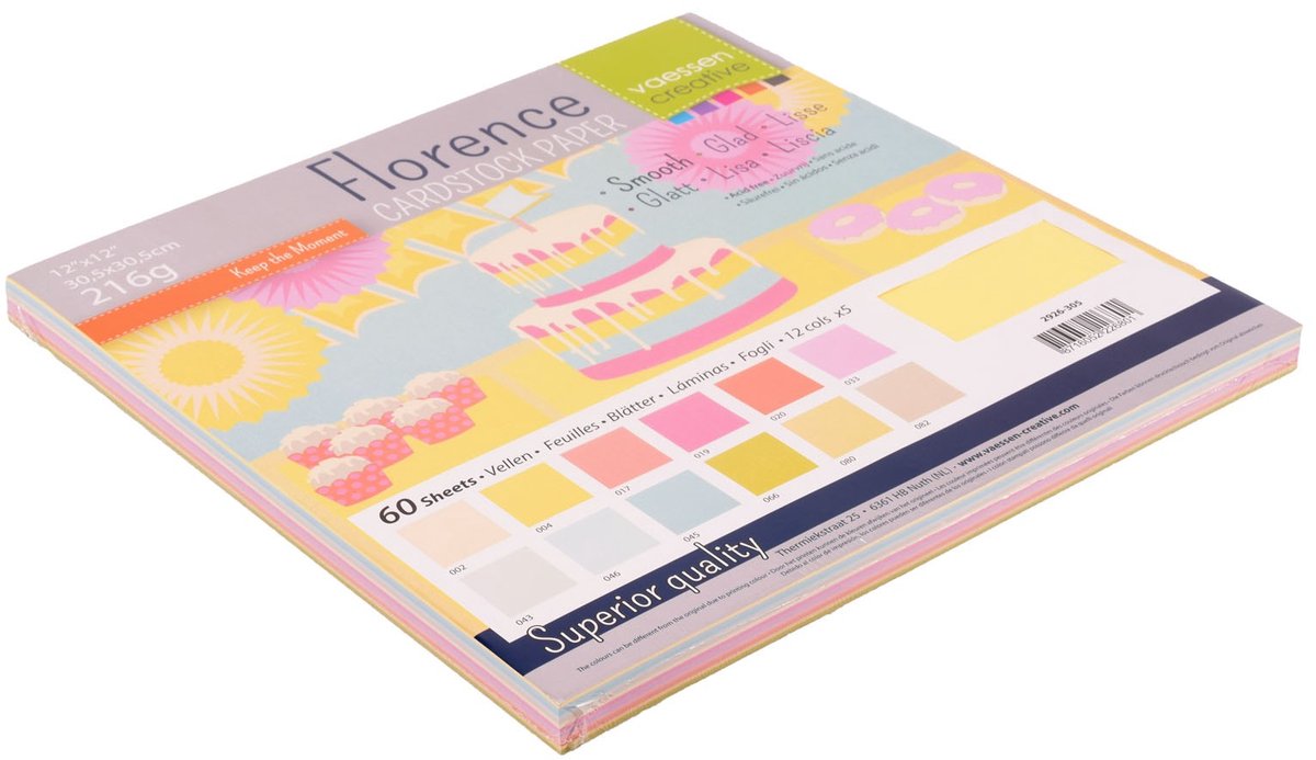 Florence Cardstock - A4 - Smooth - Black - 100 Sheets - Coloured Paper for Scrapbooking, Card Making, Punching and DIY Projects - 200g/m²