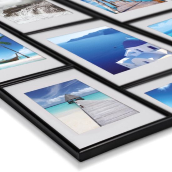 Bomoe Set De 18 Marcos De Fotos Paradise - 6x 10,5x15cm / 4x 13x18cm 4x 18x24cm 4x 20x30cm Posicion Vertical Y Horizontal Paradise Negro 40373128