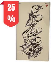 Love Half Tattoo Sleeve Always On Time - Plaktattoo - Tijdelijke Tattoo - 18 X 15 cm (L x B)