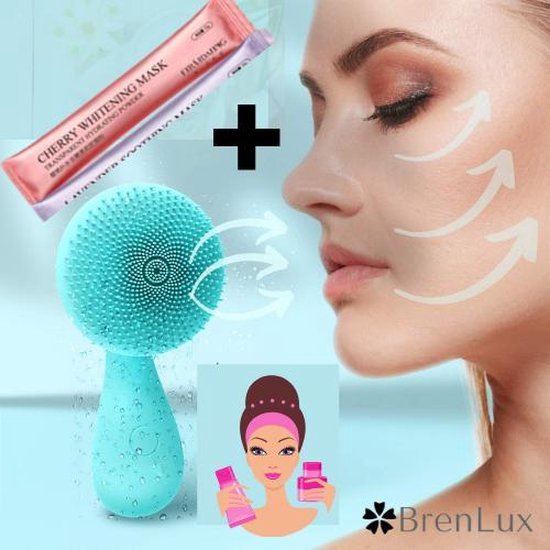 ✿BrenLux® Huidverzorging – Gezichtsreinigingsborstel -Elektrische gezichtsborstel – Diepe reiniging – Oplaadbare gezichtsborstel – Massageborstel -…