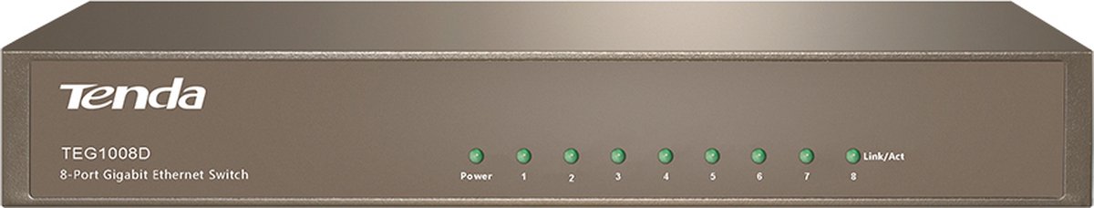Tenda TEG1008D Netwerk switch 8 poorten 10 / 100 / 1000 MBit/s