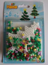 Hama midi strijkkralen complete set voor KERSTMIS inclusief kerstboom (den) vormpje / grondplaat / strijkpapier en normale strijkparels (cadeau idee voor Kerst)