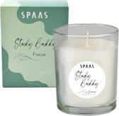 SPAAS Study Buddy Geurkaars in glas, ± 42 uur - Focus - eucalyptus & munt - moodbooster - examenkaars - EMOTIWAVES™-technologie