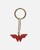 DC Comics Wonder Woman Sleutelhanger Logo Rood/Goudkleurig