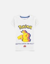 Pokémon Kinder Tshirt -Kids 146- Silhouette Wit