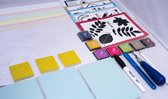 Stempel kit - Zelf stempels maken - lino set XL - Stempel pakket XL - Een workshop in een doosje