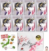 MITOMO Japan Arbutin & Lithospermum Beauty Face Mask Giftbox - Japanse Skincare Rituals Gezichtsmaskers met Geschenkdoos - Masker Geschenkset voor Vrouwen - 8-Pack