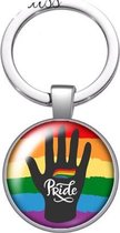 Akyol - LGBT pride Sleutelhanger - respect - equality - pride - Regenboog - 2,5 x 2,5 CM