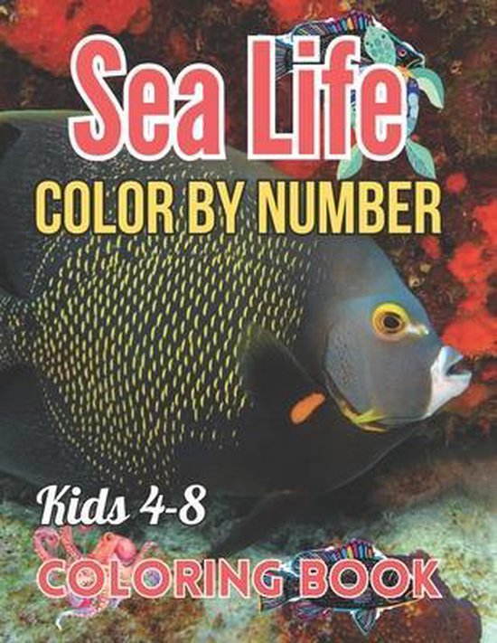 Sea Life Color By Number Coloring Book For Kids 48, Mawya Press House