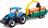 tractor New Holland jongens 44 cm ABS blauw 2-delig