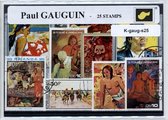 Paul Gauguin – Luxe postzegel pakket (A6 formaat) : collectie van 25 verschillende postzegels van Paul Gauguin – kan als ansichtkaart in een A6 envelop - authentiek cadeau - kado -