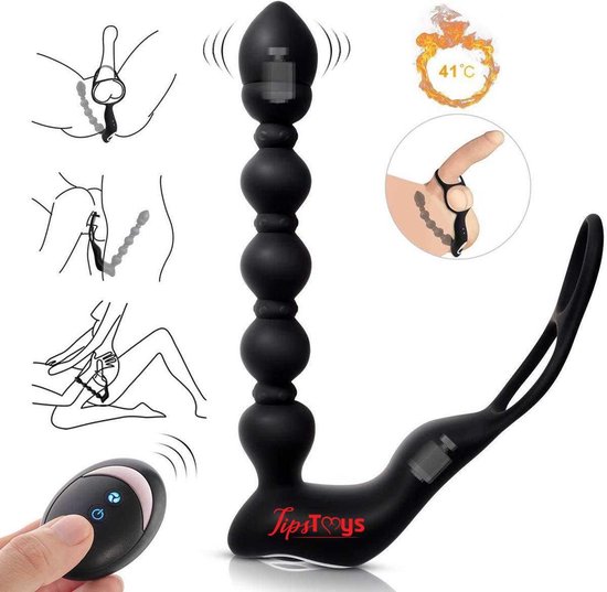 TipsToys Stimulateur de prostate PR8 Sex Toys pour hommes Vibromasseur avec anneau pénien - Clitoris Gspot Stimulation Sex Toys pour femmes