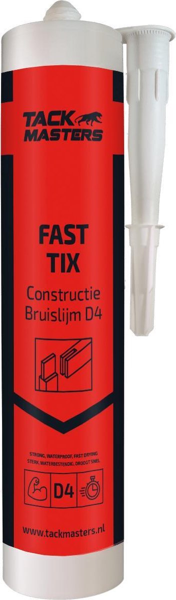 Tackmasters® Fast Tix PU Constructie Bruislijm 310ml - Constructielijm - Metaal - Hout - Kunststof - Steen