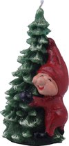 Kabouter - kerstboom - 7x13x7 cm - kerst - kabouter - kaars - kerstverlichting - PER 2 STUKS
