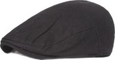 Flatcap Rib Katoen - Zwart