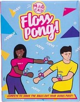 feestspel Floss Pong karton blauw/roze 20-delig