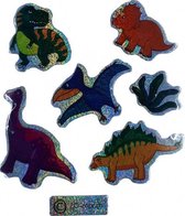 stickervel dino's junior 7 x 11,5 cm 9-delig