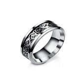 Stainless steel ring | Vilkas | dragons | draak | heren ring | 21.5 mm