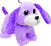 knuffelhond paars 22 cm