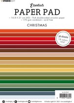 Studio Light - Paper pad double sided unicolor Christmas essentials nr.7