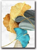 Blue Green Golden Yellow Plant Print Poster Wall Art Kunst Canvas Printing Op Papier Living Decoratie 15X20cm Multi-color