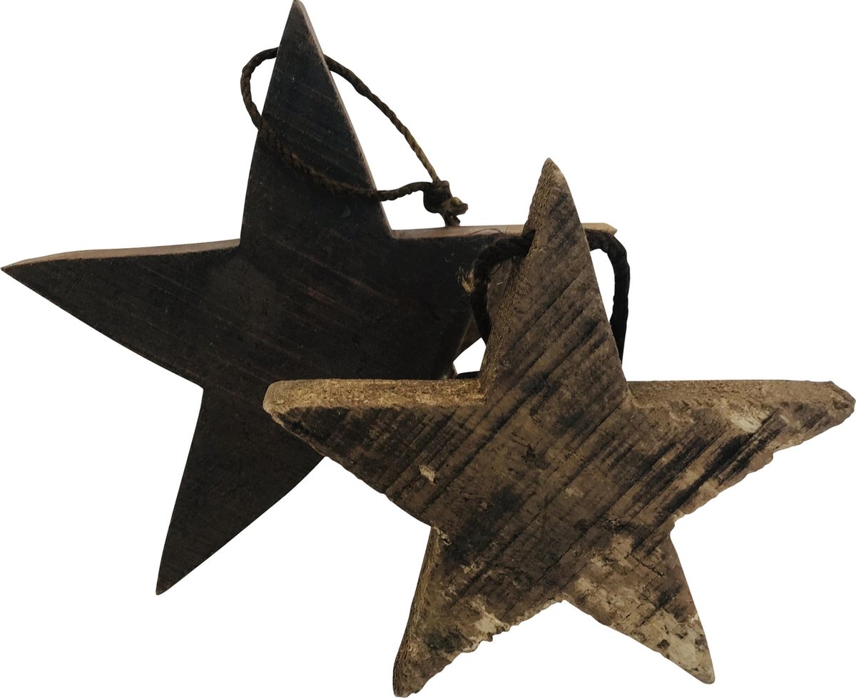 Decoratie Ster 20 cm | Gemaakt van oud hout