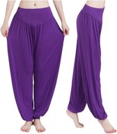 New Age Devi - Sarouel confortable pour femme - Violet - XL - Pantalon large et aéré de danse du ventre