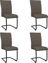 Medina Eetkamerstoelen 4 st stof taupe