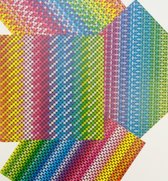 Origamipapier 15 x 15 cm regenboog 4 kleuren 36 vel