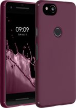 kwmobile telefoonhoesje geschikt voor Google Pixel 2 - Hoesje voor smartphone - Back cover in bordeaux-violet