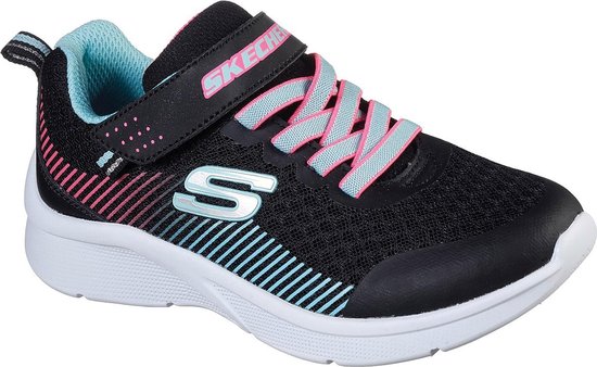 Skechers Sneakers - Maat 30 - Meisjes - Zwart - Licht blauw | bol