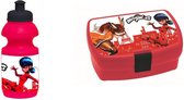 Miraculous ladybug lunchbox / broodtrommel incl. drinkbeker van 350ml