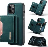 DG Ming - iPhone 12 Pro Max hoesje - 2 in 1 Magnetisch Portemonnee case - Blauw
