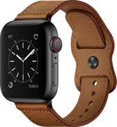 YONO Leer Lima Bandje geschikt voor Apple Watch - 42 mm - 44 - 45 - Bruin