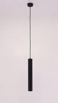 Hanglamp - mat zwart koker cilinder - Ø 6cm - 50cm