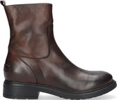 Shabbies 181020200 Enkellaarsjes - Enkelboots met rits - Dames - Bruin - Maat 37