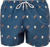 Zwembroek Heren ON THE ROCKS met Mesh Binnenbroek en Drie Zakken - Zachte en Comfortabele Zwemshort Heren / Zwembroeken Heren - Waterafstotende Zwembroek Mannen / Herenmode van Premium Stof -