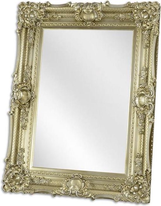 Spiegel - Zilveren spiegel - Groot, Zilver - 122,5 cm hoog