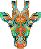 Borduurpakket, Giraffe, Gekleurd , 20 x 22 cm, 25ct