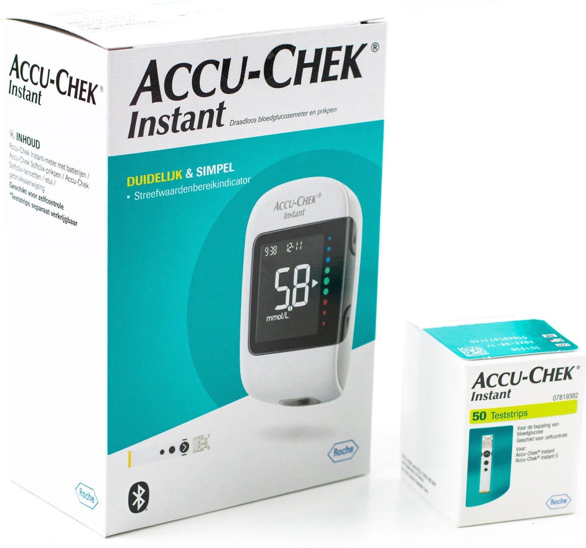 Accu-Chek Instant voordeelset: Bloedglucosemeter + 1x 50 teststrips |  bol.com