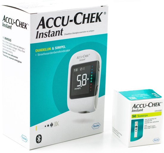 4. Accu-Chek Instant voordeelset: Bloedglucosemeter + 1x 50 teststrips